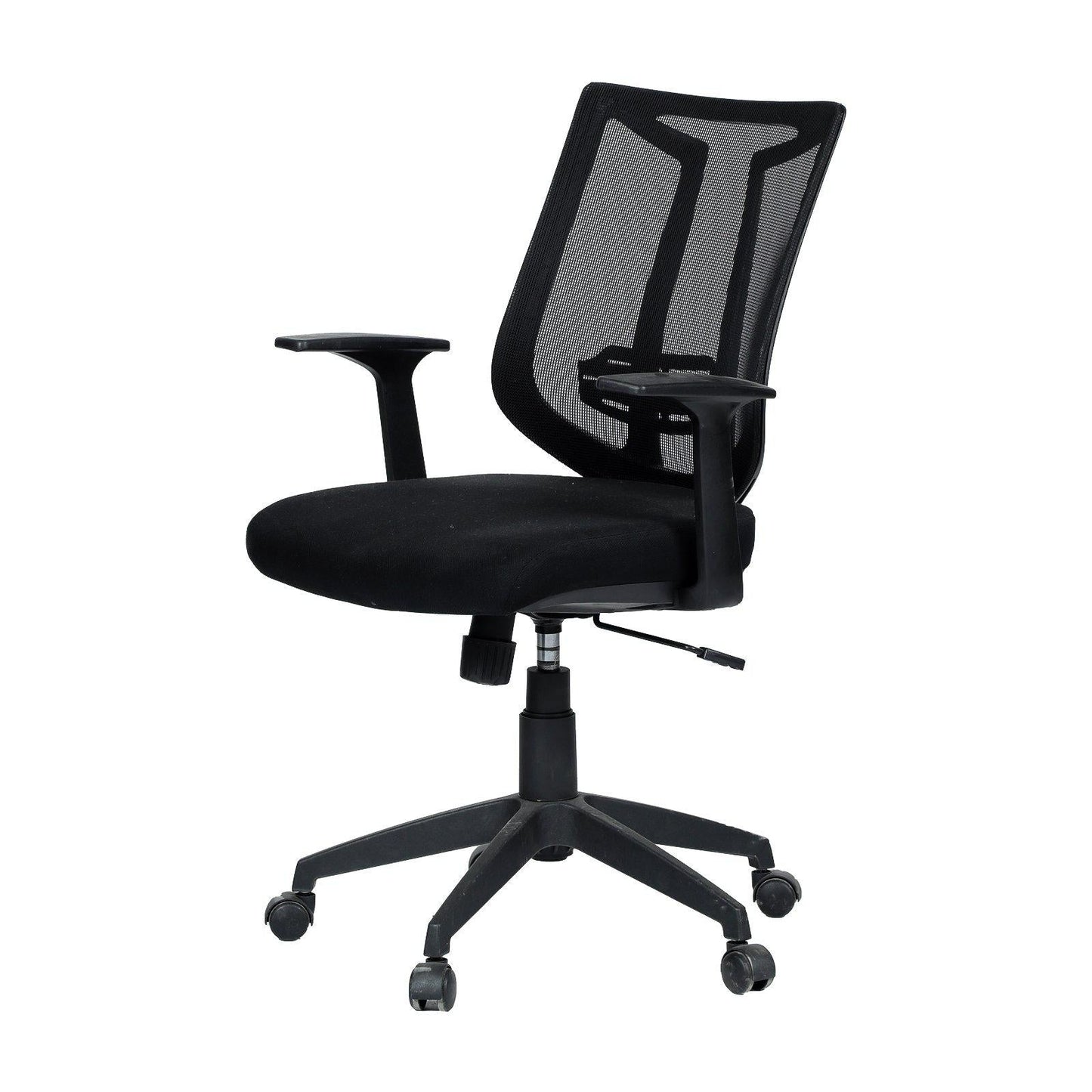 Chaise de bureau - assise en tissu noire - 50 x 45 x 90 cm-Bluedigo