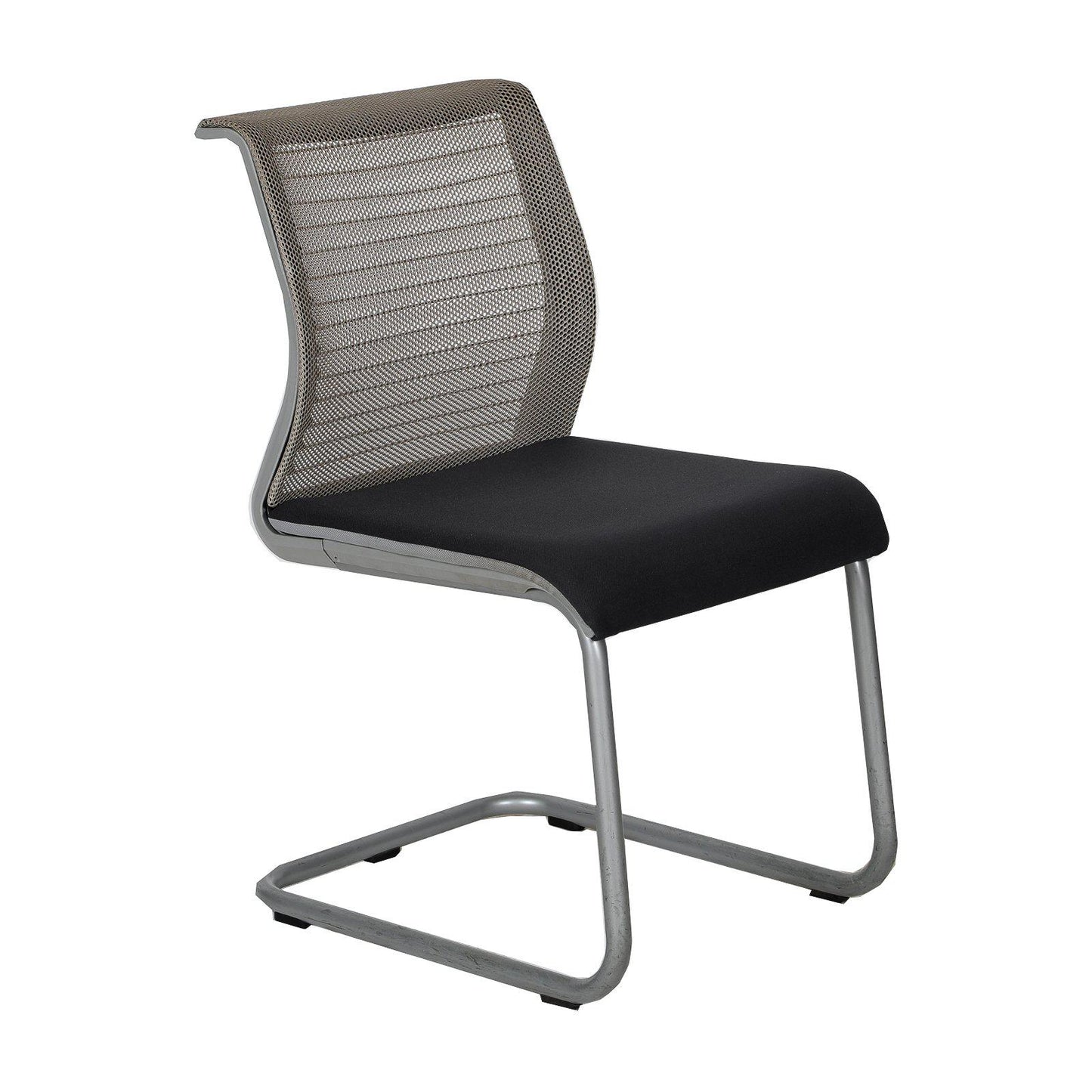 Chaise de réunion Steelcase - tissu beige/noir - 47 x 47 x 83 cm-Bluedigo