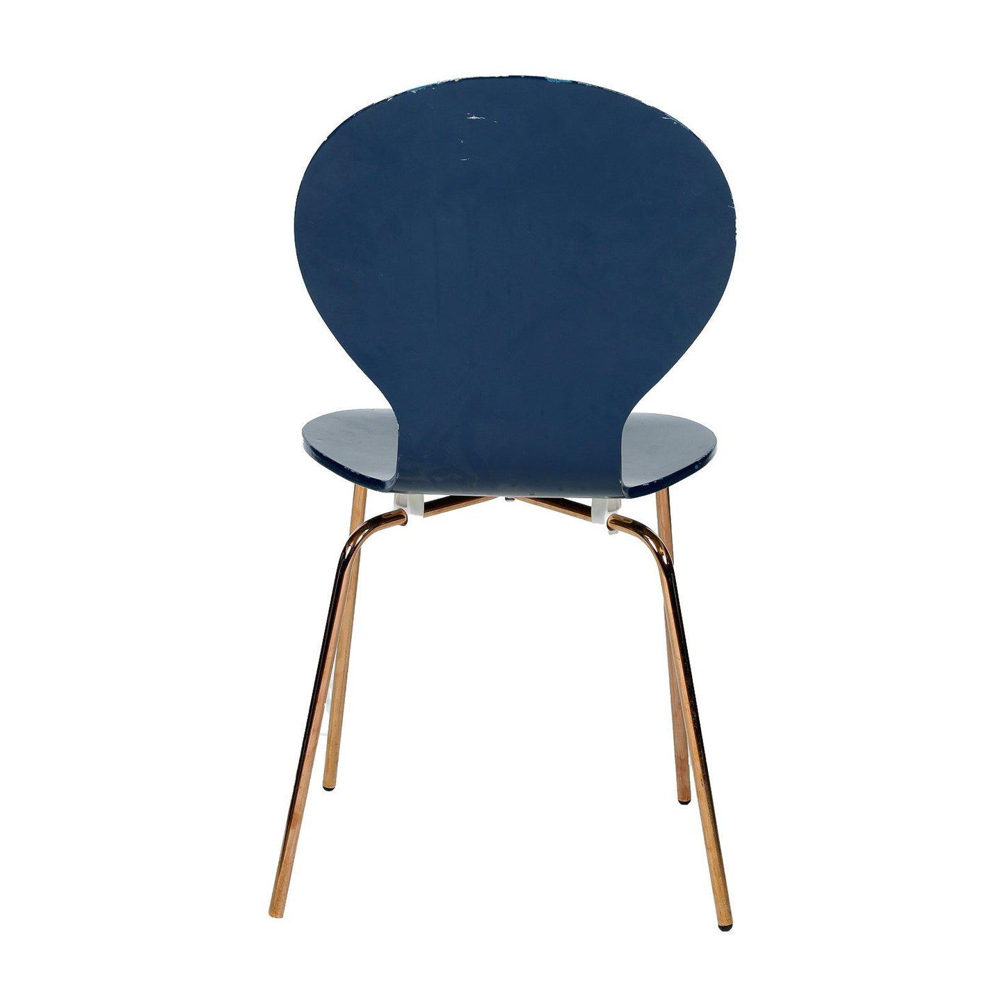 Chaise de réunion design occasion - Bleu marine - 44 x 37 x 87 cm-Bluedigo