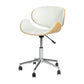 Chaise forme coque occasion - Blanc/Bois clair - 40 x 40 x 50 cm-Bluedigo
