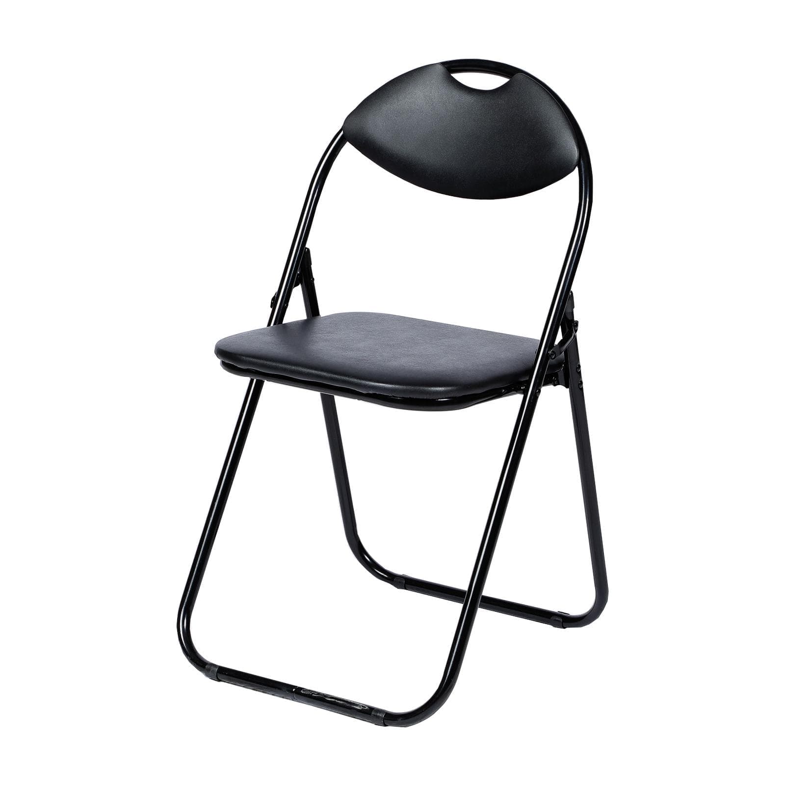 Chaise pliante occasion - Noir - 39 x 43 x 77 cm-Bluedigo