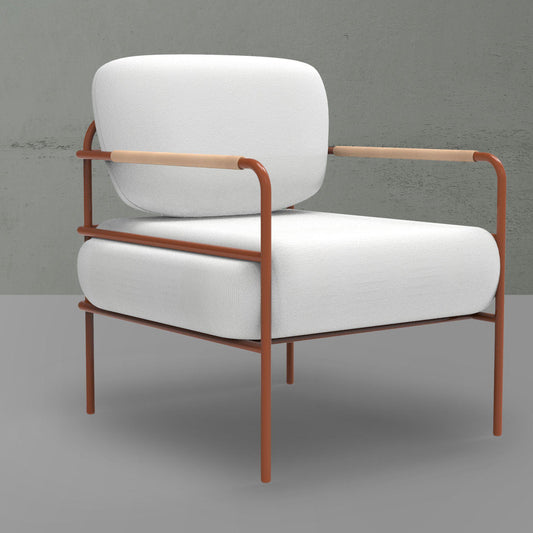 Fauteuil design LAIME 42 - Acier rouge - 74 x 76.5 x 82 cm-Bluedigo