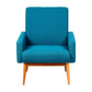 Fauteuil design esprit années 50 bleu - occasion - 92 x 73 x 65 cm-Bluedigo