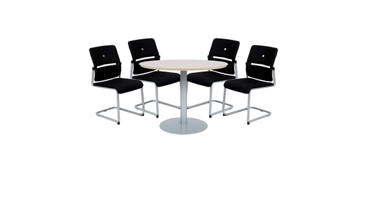Pack Salle de réunion : Table ronde + Chaises de réunion occasion-Bluedigo