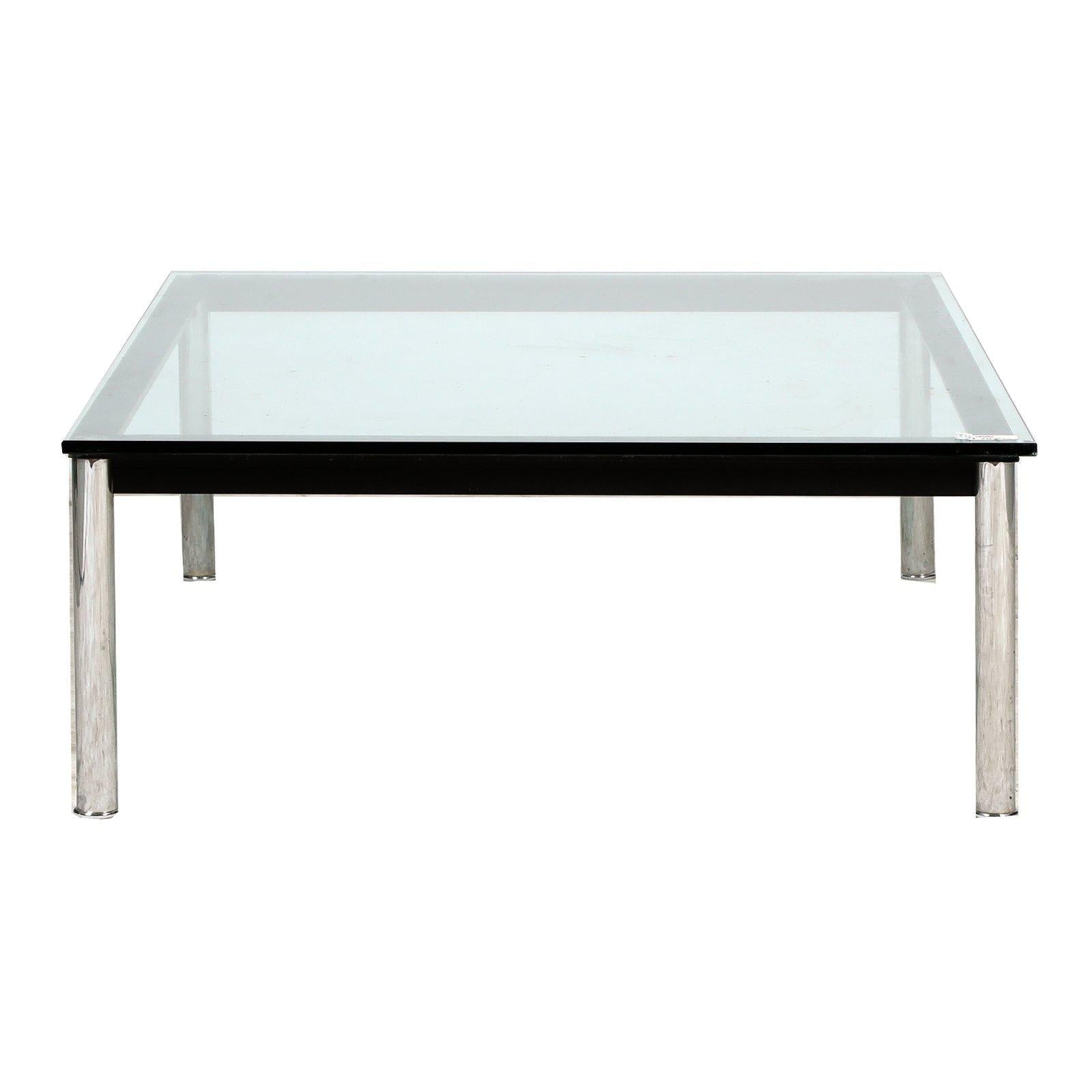 Table basse carré 4 personnes Cassina - Verre transparent - 70 x 70 x 33 cm-Bluedigo
