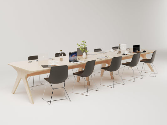 Table de réunion Boardroom Louis - Made in France - 450 x 125 x 75 cm-Bluedigo