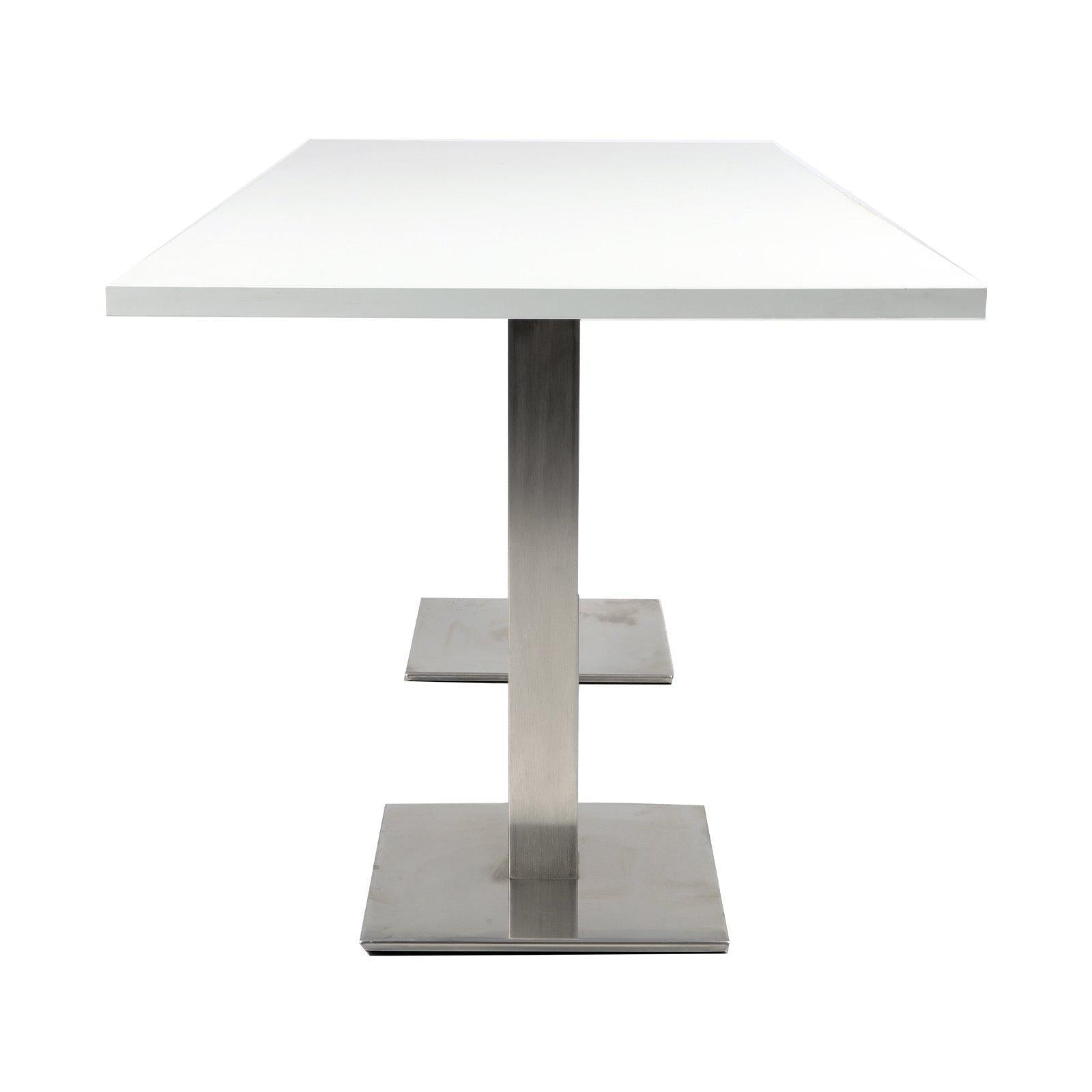 Table de réunion occasion - Blanc - 140 x 100 x 50 cm-Bluedigo
