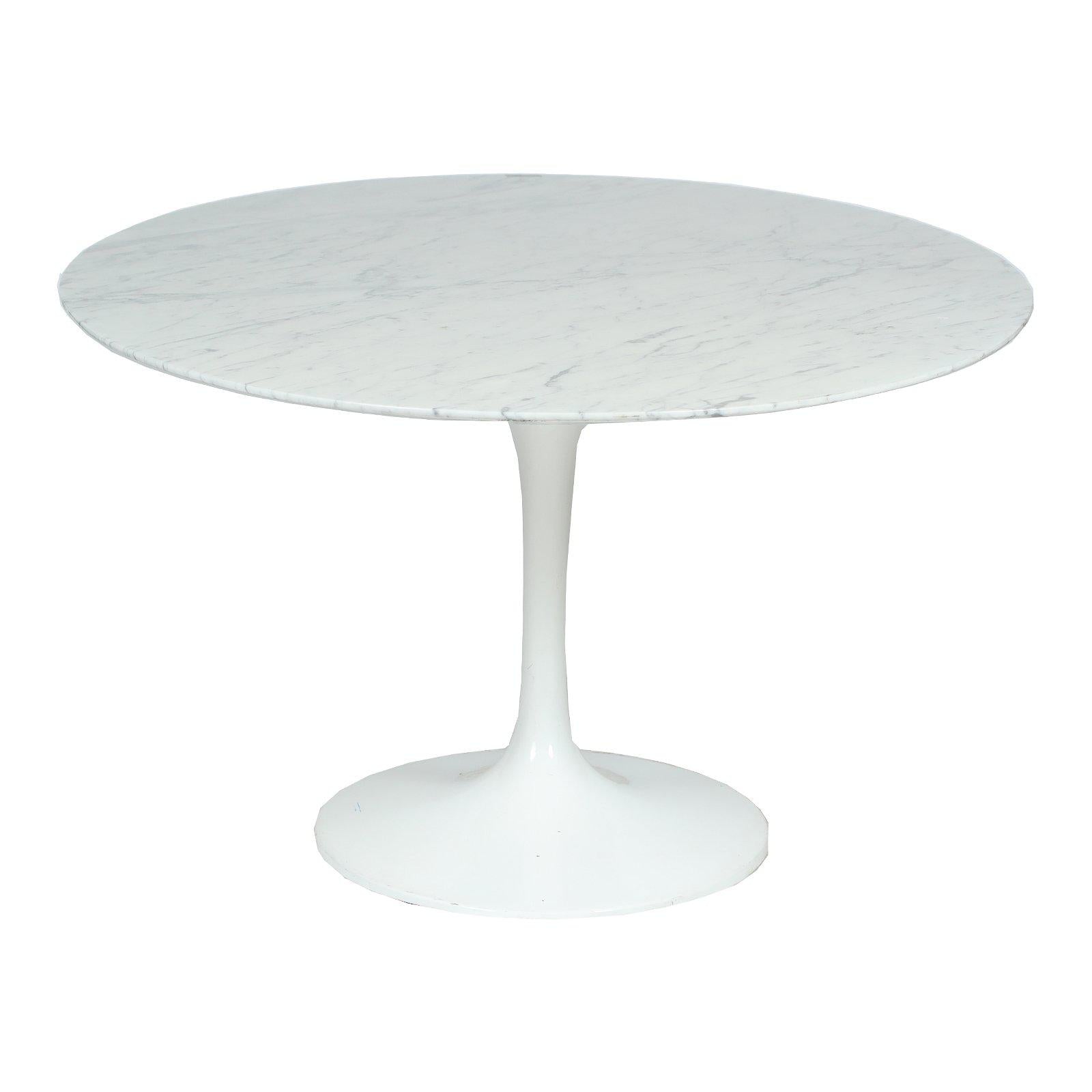 Table marbre - Inspiration Tulip Chair Saarinen occasion - Blanc - 200 x 100 x 75 cm-Bluedigo