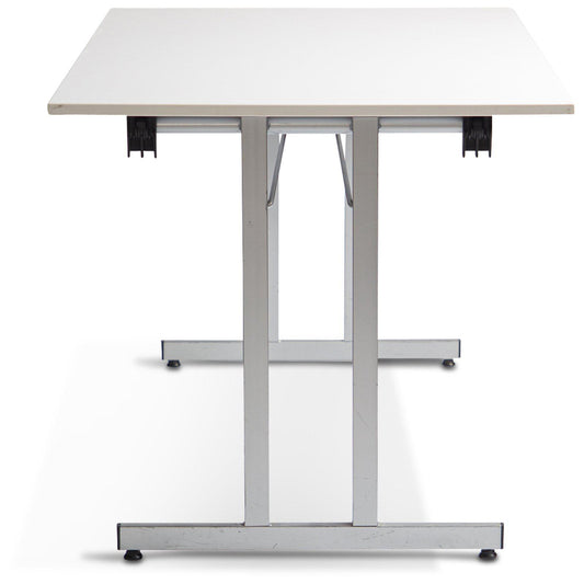 Table pliante 2 personnes occasion - Blanc - 120 x 80 x 74 cm-Bluedigo