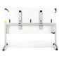 Table pliante 4 personnes occasion - Blanc - 150 x 75 x 72 cm-Bluedigo