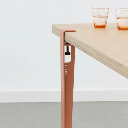 Table réunion Brixton plaqué chêne - 180*90 - Rose-Bluedigo