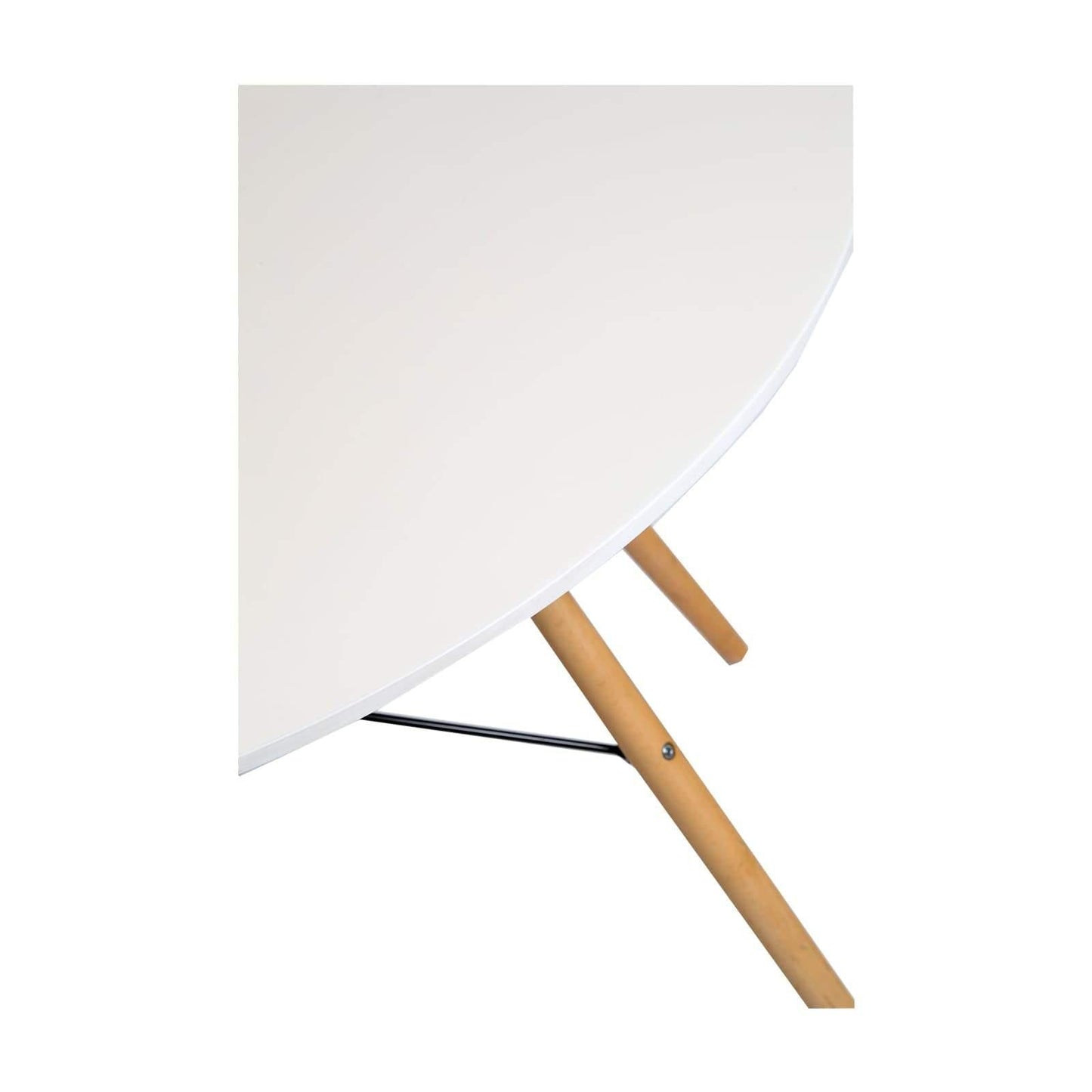 Table ronde eiffel occasion - Blanc - 100 d. x 70 cm-Bluedigo
