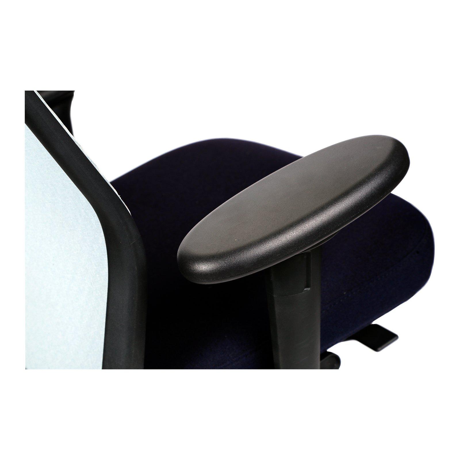 Chaise de bureau ID Mesh Vitra occasion - Nero & Gris bleuté - 55,5 x 48,5 x 97 cm-Bluedigo