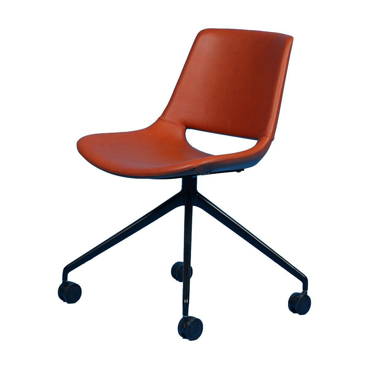 Chaise de bureau Palm Cuir Arper occasion - Orange - 49 x 43 x 84 cm-Bluedigo