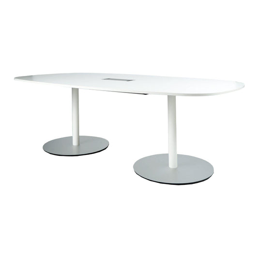 Table de réunion occasion - Blanc - 160 x 100 x 74 cm-Bluedigo