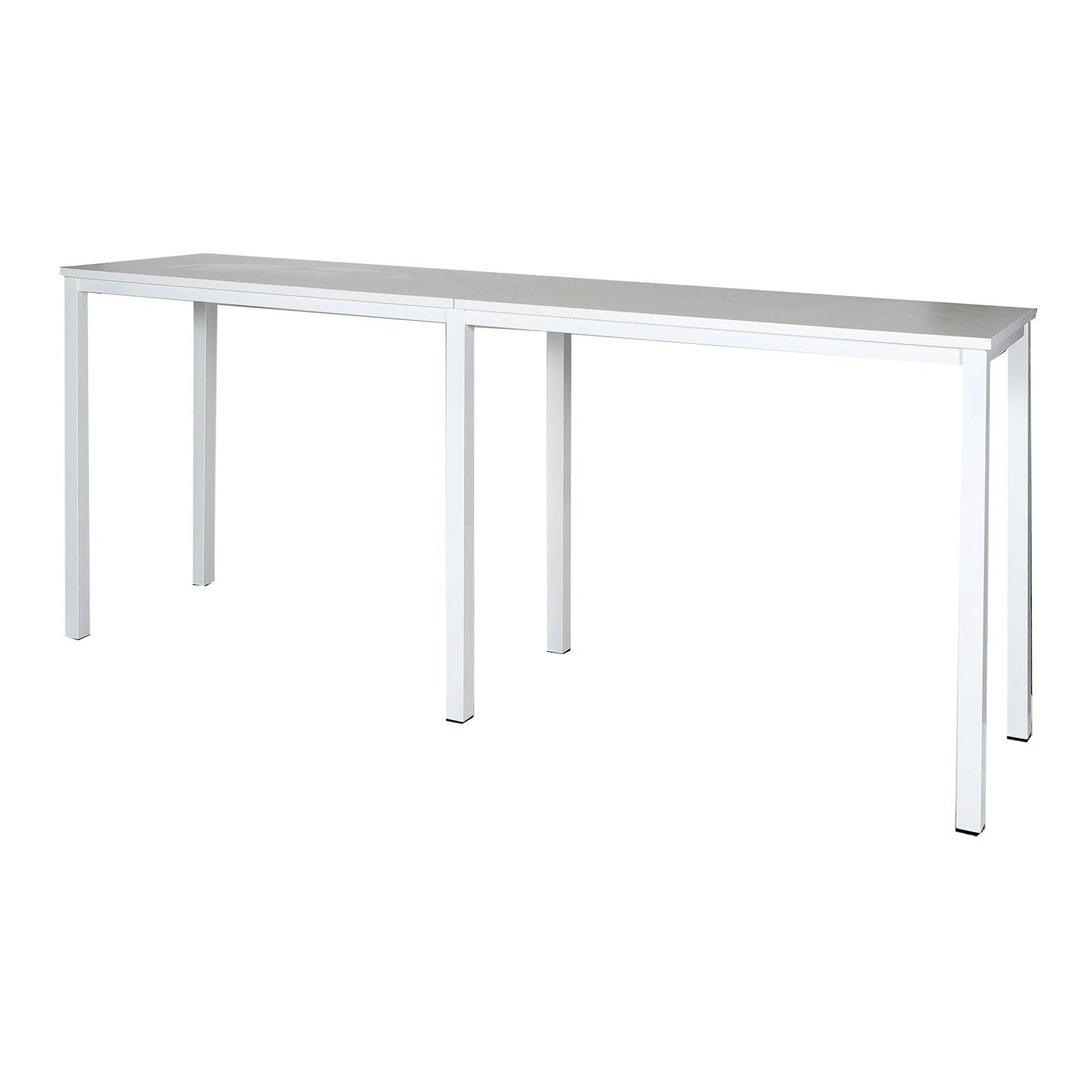 Table haute rectangle 10 personnes occasion - Blanc - 260 x 60 x 110 cm-Bluedigo